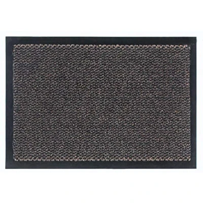 Afbeelding van deurmat 60x90 cm voor binnen sneldrogende antislip schoonloop loper gevlekt bruin eenvoudige