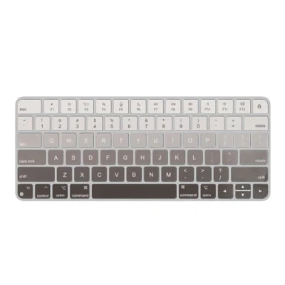Afbeelding van kwmobile QWERTY US Engels bluetooth toetsenbord Stickers geschikt voor Apple Magic keyboard laptop in wit / grijs zwart