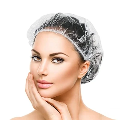 Afbeelding van TUPARKA 120 Pcs Wegwerp Douchecappen Plastic Elastische Badmuts Voor Thuisgebruik Hotel Spa En Kapsalon Levert