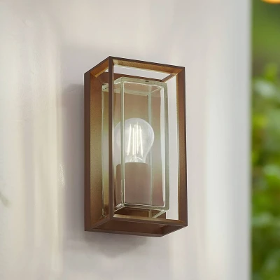 Afbeelding van Buitenwandlamp Arcchio Ismera, roestkleurig, IP65, glas, E27