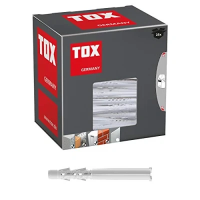 Afbeelding van TOX Multifunctionele pluggen met omslagbare kraag Tetrafix XL 10 x 100 mm, verlengde schacht voor het frame toepassingen, 25 stuks, 021100141