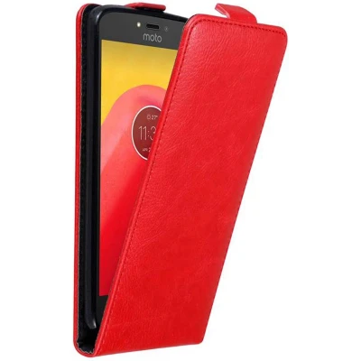 Afbeelding van Cadorabo Hoesje geschikt voor Motorola MOTO C in APPEL ROOD Beschermhoes flip design Case Cover met magnetische sluiting