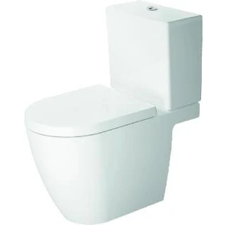 Afbeelding van Duravit me by starck staand toilet voor combinatie 650 mm wit hoogglans diepspoeler gesloten hygieneglaze op gemonteerde stortbak 0 l 4 5