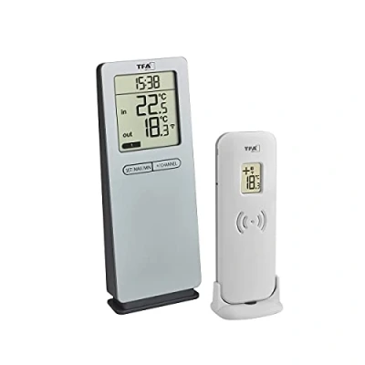 Afbeelding van TFA Dostmann Funk thermometer LOGOneo Draadloze digitaal Zilver
