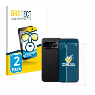 Afbeelding van BROTECT (2 Stuks) Schermbeschermer voor Google Pixel 9 Pro XL (Voor+Camera) Screen Protector Transparant