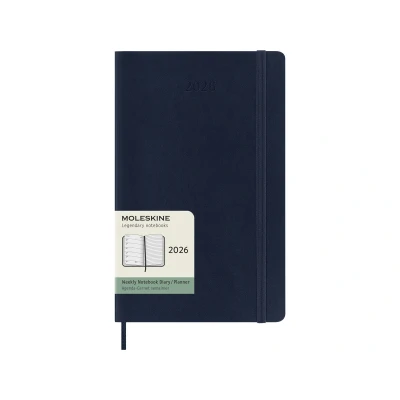 Afbeelding van Moleskine 12 Maanden Agenda 2026 Wekelijks Large Zachte Kaft Saffier Blauw
