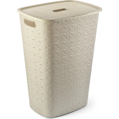 Afbeelding van Curver Softex Wasmand met Deksel 56L Krijtwit