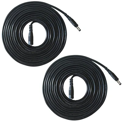 Afbeelding van Liwinting DC Verlengkabel 3,5 mm x 1,35 Man naar Vrouwelijke Aansluitkabel Connector Kabel Verdeler Holle Stekker Aansluiting Voor Energie adapter Draadloze IP Camera 2pcs 5m Zwart