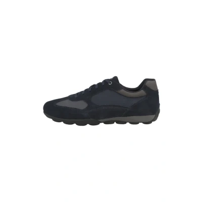 Afbeelding van Geox U Snake 2.0 C Sneakers laag, Heren, Maat: 46, Navy Leer en textiel