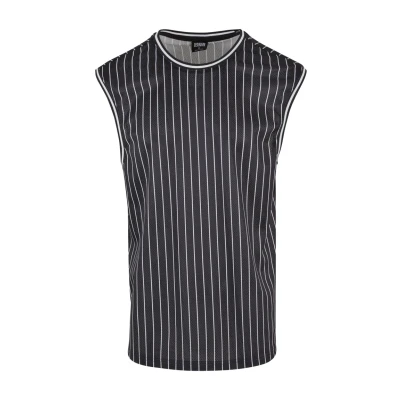 Afbeelding van Urban Classics Striped Top, Heren, Maat: Large, Black white