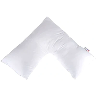 Afbeelding van Homescapes V vormig kussen met super microvezel vulling 38 cmx76 cmx38 cm