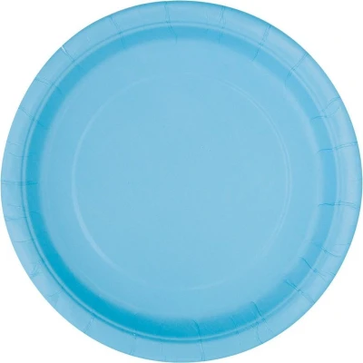 Afbeelding van Bord poederblauw 18cm 20 stuks