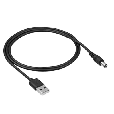 Afbeelding van Akyga USB laadkabel DC stekker 5,5 mm 0.80 m Zwart AK 01