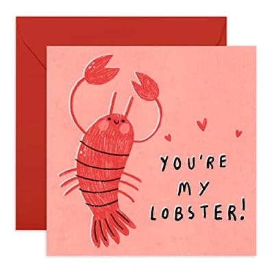 Afbeelding van Central 23 Leuke trouwverjaardagskaart voor hem haar You&#039;re My Lobster Friends Joke Valentijnsdagkaart echtgenoot vrouw vriend vriendin romantische verjaardagskaart mannen