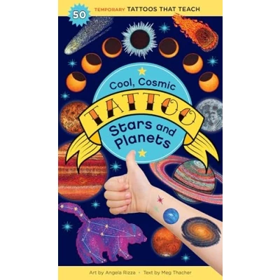 Afbeelding van Cool, Cosmic Tattoo Stars and Planets: 50 Temporary Tattoos That Teach