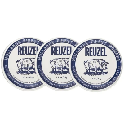 Afbeelding van Reuzel Clay Matte Pomade 3 Pack 3x113gr. Default