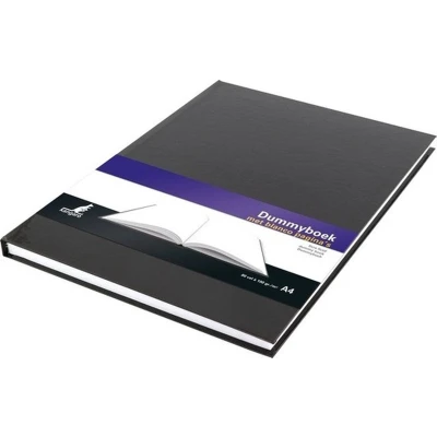 Afbeelding van Notitieboek zwart met harde kaft en blanco papier A4 formaat Schetsboeken