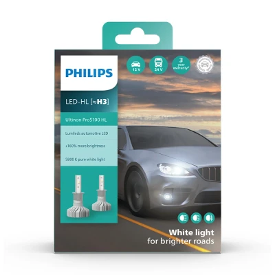 Afbeelding van Philips H3 LED Koplamp 12/24V 12W 2 Stuks