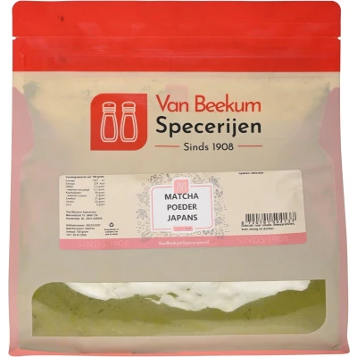 Afbeelding van Van Beekum Specerijen Matcha Poeder Japans 750 gram (hersluitbare stazak)
