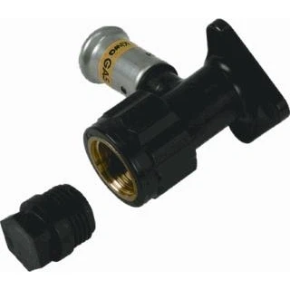 Afbeelding van Henco Press Gas perskoppeling muurplaat met plug 16 x
