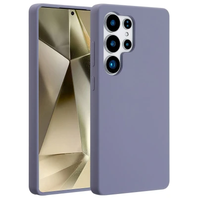 Afbeelding van Samsung Galaxy S25 Ultra MagSafe Hoesje Siliconen en TPU (zacht) Accezz Softcase/Backcover Grijs Telefoonhoesje