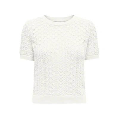 Afbeelding van ONLY Dames Onlsaga Life Ss O Neck Cc KNT Pullover, cloud dancer, XL