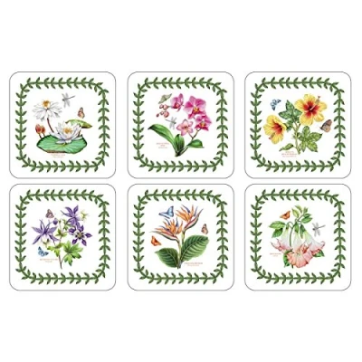 Afbeelding van Pimpernel Onderzetters voor exotische botanische tuin, set van 6