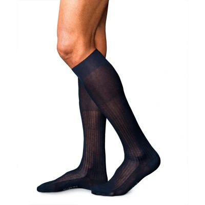 Afbeelding van Falke NO. 10 PURE FIL D ́ÉCOSSE Luxury LINE Kniekousen, Heren, Maat: 45/46, Blue