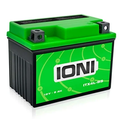 Afbeelding van IONI ITX4L BS / SLA4L 12V 5Ah AGM accu compatibel met YB4L B YTX4L verzegelde/onderhoudsvrije scooteraccu geschikt voor 99% van alle scooters