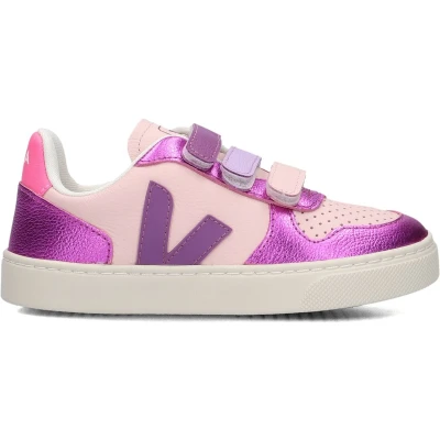 Afbeelding van Veja Small V10 Unisex Sneakers laag voor kinderen, Maat: 35, Petale/multico cosmos Leer en imitatieleer