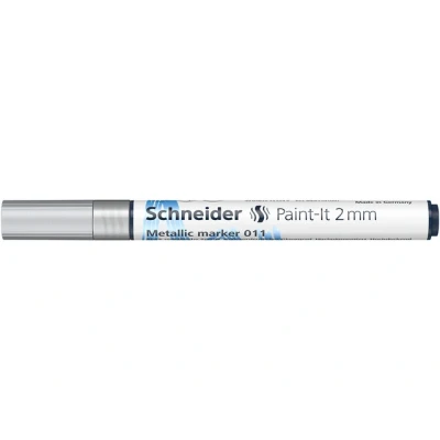 Afbeelding van 5x metallic marker Schneider Paint it 011 2mm zilver
