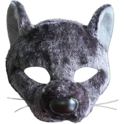 Afbeelding van Bristol Novelty Rat oogmasker met geluid op hoofdband, stof, polyester, katoen, huisdier, IC, meerkleurig, eenheidsmaat