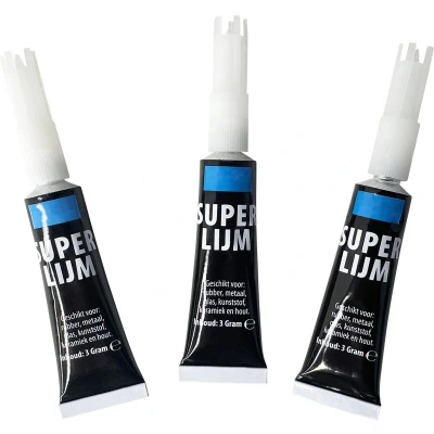 Afbeelding van 3BMT 3 Tubes Secondelijm Extra Sterke Rubberlijm, Metaallijm, Glaslijm, Kunststoflijm, Houtlijm Superlijm 3x3 Gram