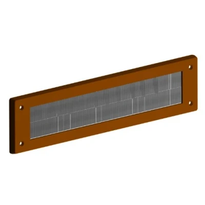 Afbeelding van STORMGUARD 06SR0150000B Interne PVC Brievenbus Borstel Cover Bruin, Aluminium, Afmetingen 335mm x 75mm