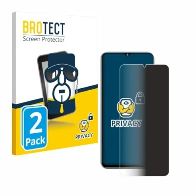 Afbeelding van BROTECT Anti spionnetje privacyfolie Beschermfolie tegen Blauw licht (2 Stuk, Oukitel C36), Smartphone beschermfolie,