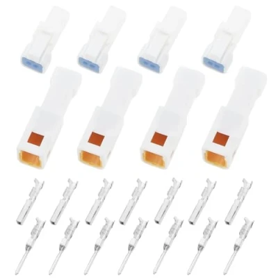 Afbeelding van VGOL 10 Sets 2 Pin JST Connector Sockets Mannelijke en Vrouwelijke Stekkers met Terminals Waterdichte Shell Draad Harnas Geschikt voor Motorfietsen Scooters