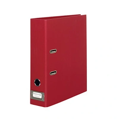 Afbeelding van Rössler Papier 1317452368 S.O.H.O. Map DIN A4 met insteeklabel, rugbreedte 80 mm, rood, 1 stuk