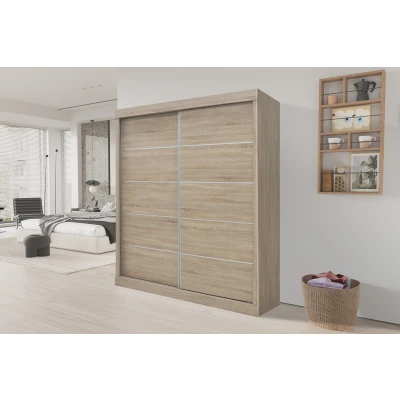 Afbeelding van Schuifdeurkast Mike 182,5 x 52,5 cm 197,5 Sonoma afwerking