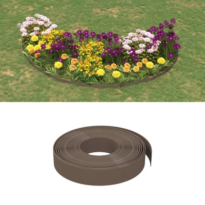Afbeelding van vidaXL Tuinranden 5 st 10 m cm polyetheen bruin