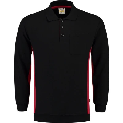 Afbeelding van Tricorp Polosweater Zwart Rood Maat 4XL