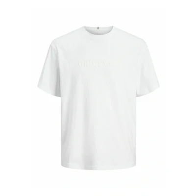 Afbeelding van Jack &amp; Jones Jorfrederiksberg TEE CREW NECK NOOS Tshirt print, Heren, Maat: Small, Bright white