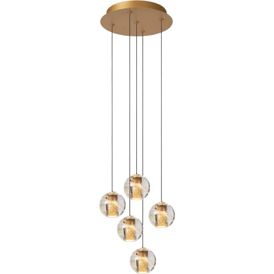 Afbeelding van Lucide DILENKO Hanglamp Ø 31 cm LED Dimb. 5x3,5W 2700K Goud