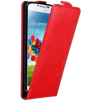Afbeelding van Cadorabo Hoesje geschikt voor Samsung Galaxy S4 in APPEL ROOD Beschermhoes Flip Case Cover magnetische sluiting