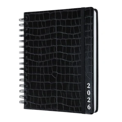 Afbeelding van Kokonote Academic Diary 2025 2026 Week To View Caiman Black Planner With Stickers, Student Essentials For University, Back School Stationery