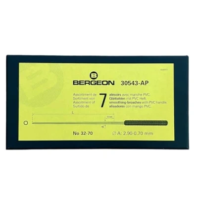 Afbeelding van Bergeon 30543 AP Set van 7 aansnijdingen Smoothing voor Horloges Tool 3.53 0.69mm, Zwart