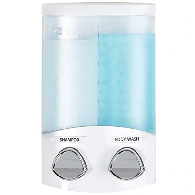 Afbeelding van Better Living Zeep , douchegel en shampoodispenser, chromen afwerking, wit, 2 chamber