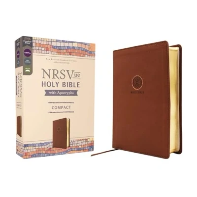 Afbeelding van Nrsvue, Holy Bible With Apocrypha, Compact, Leathersoft, Brown, Comfort Print: Print
