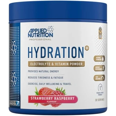 Afbeelding van Applied Nutrition Hydration+ Complete Electrolyte &amp; Vitamin Powder Strawberry Raspberry Hydratatie Elektrolyten Electrolytes Hydration Magnesium