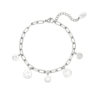 Afbeelding van Armband meerdere smileys Yehwang One size Zilver