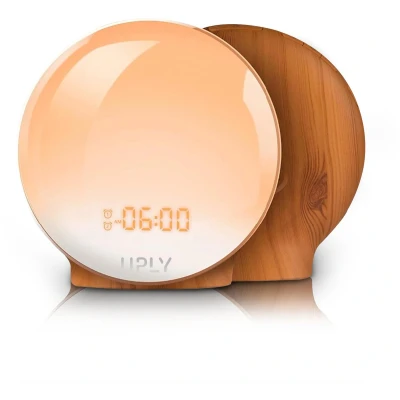 Afbeelding van UPLY Wake Up Light Met USB Oplaadpunt Licht Wekker Radio 2 Wektijden 7 Kleuren